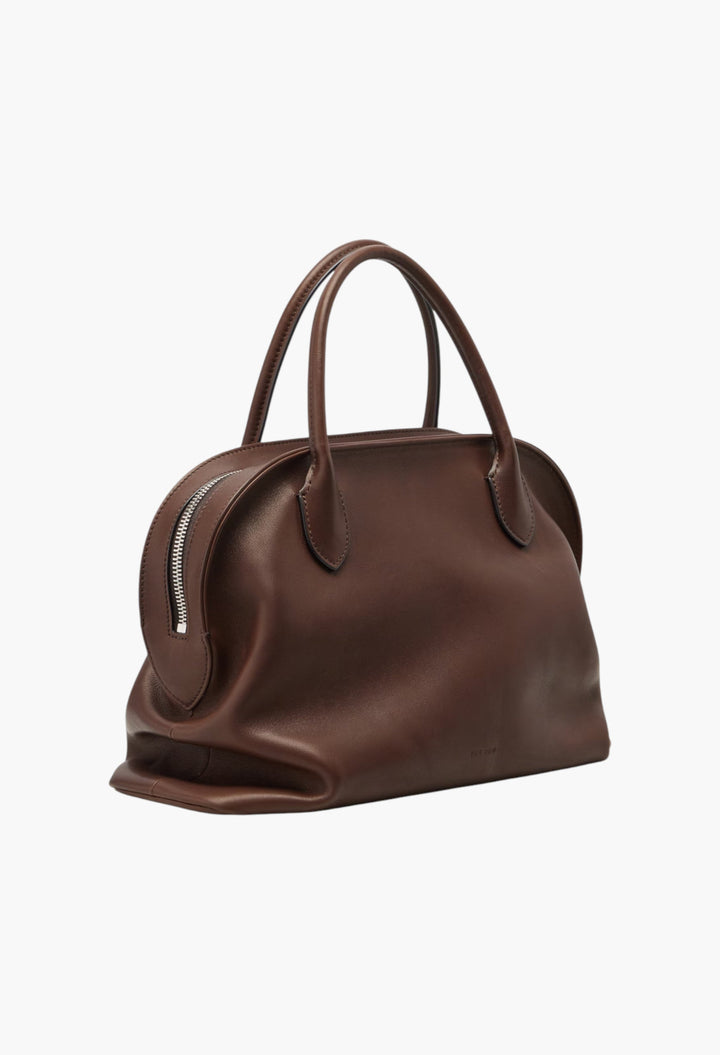 Brown - Agnes Leather Tote Bag - GLAM MODA