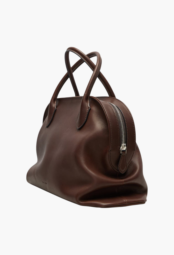 Brown - Agnes Leather Tote Bag - GLAM MODA