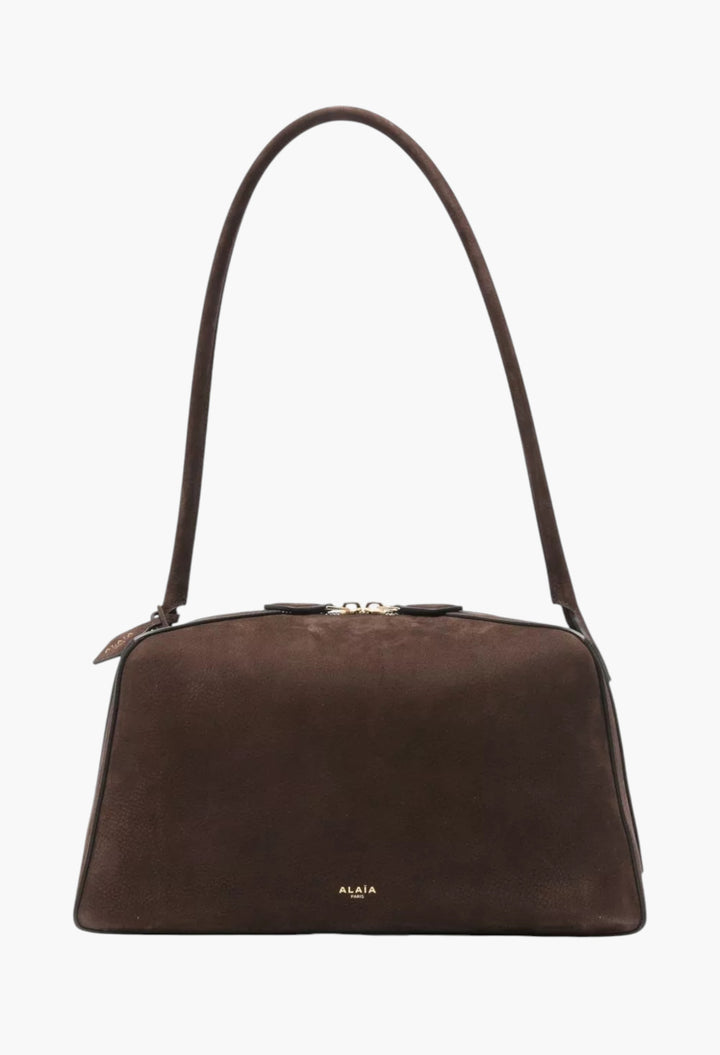 Le Bouledogue Nabuk Leather Shoulder Bag - GLAM MODA