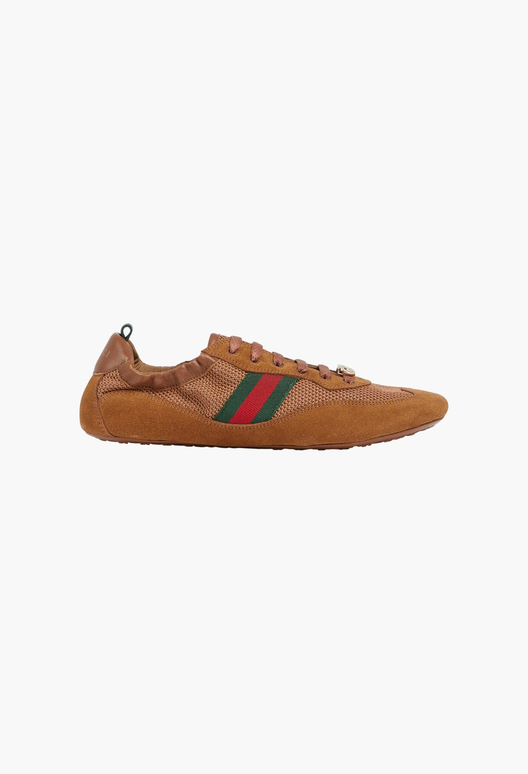 Brown Fabric - Women's Gucci Shift Sneaker - GLAM MODA