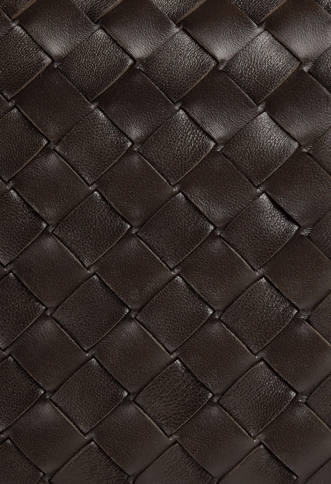 Brown - Large Campana Shoulder Bag in Intrecciato Leather - GLAM MODA