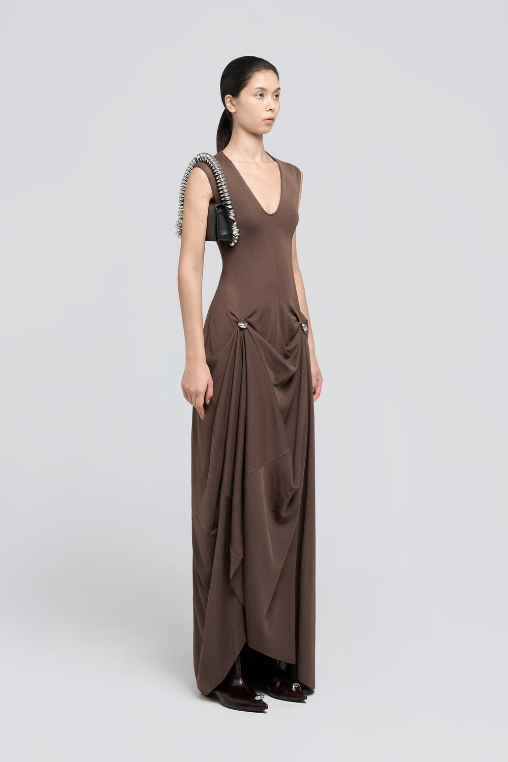 Brown - Ochna Dress - GLAM MODA