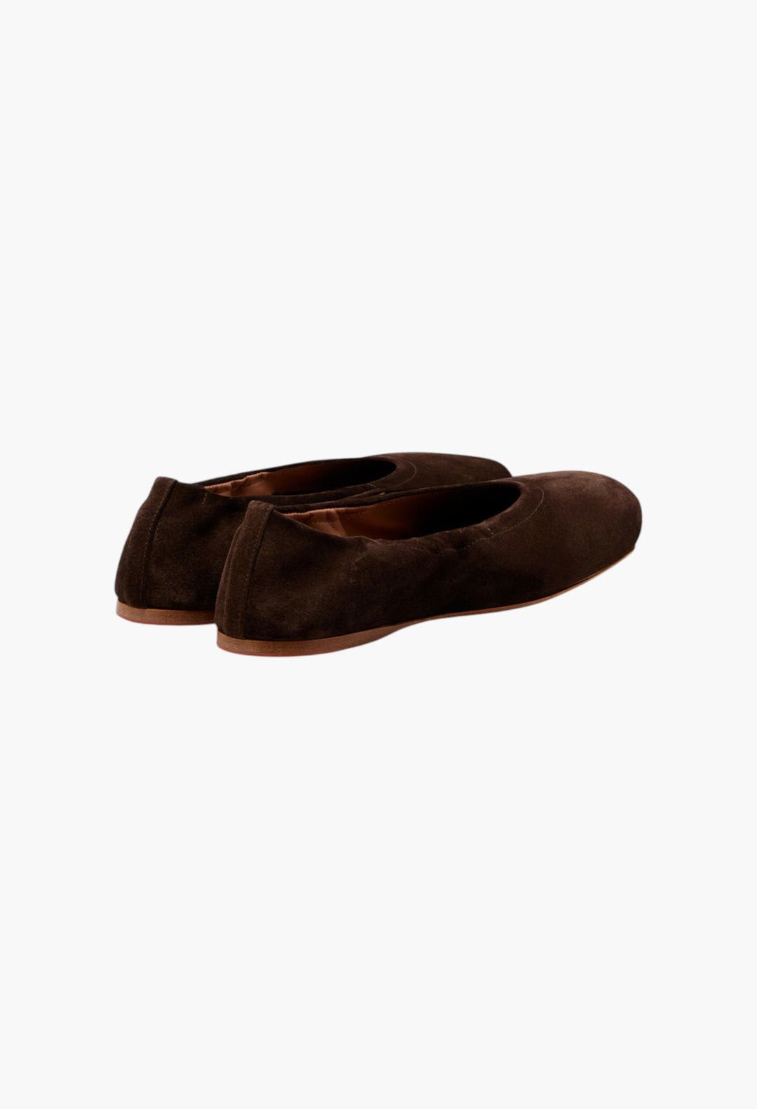 Brown - Suede Ballet Flats - GLAM MODA