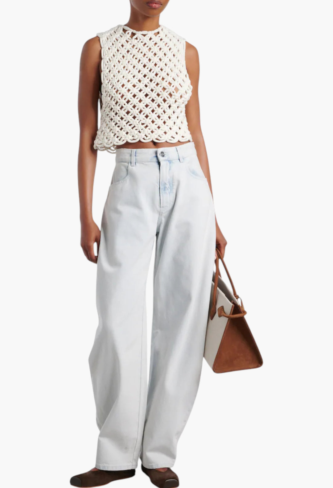 Brown - Suede Ballet Flats - GLAM MODA