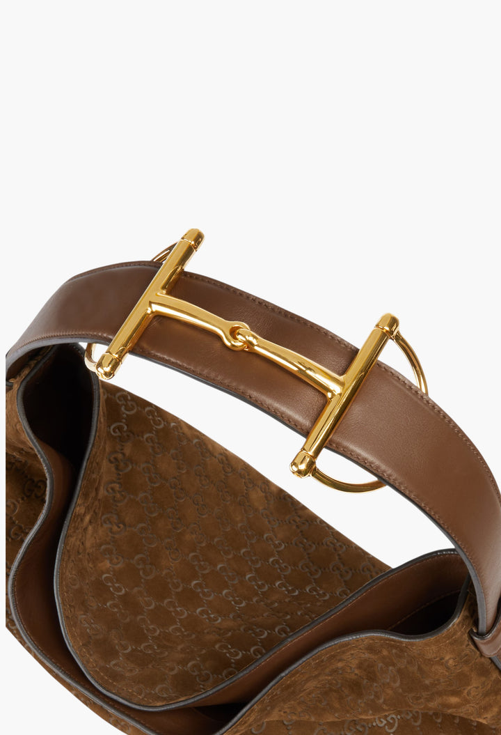 Brown Suede - Gucci Beatrix Large Tote Bag - GLAM MODA