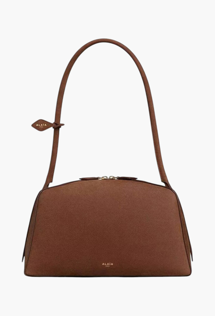 Le Bouledogue Nabuk Leather Shoulder Bag - GLAM MODA