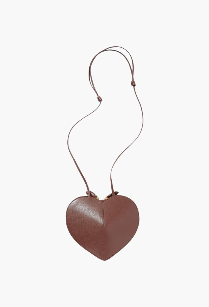Le Coeur suede and leather shoulder bag