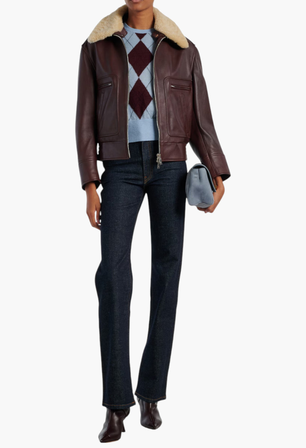 Burgundy - Aren 65 Leather Ankle Boots - GLAM MODA