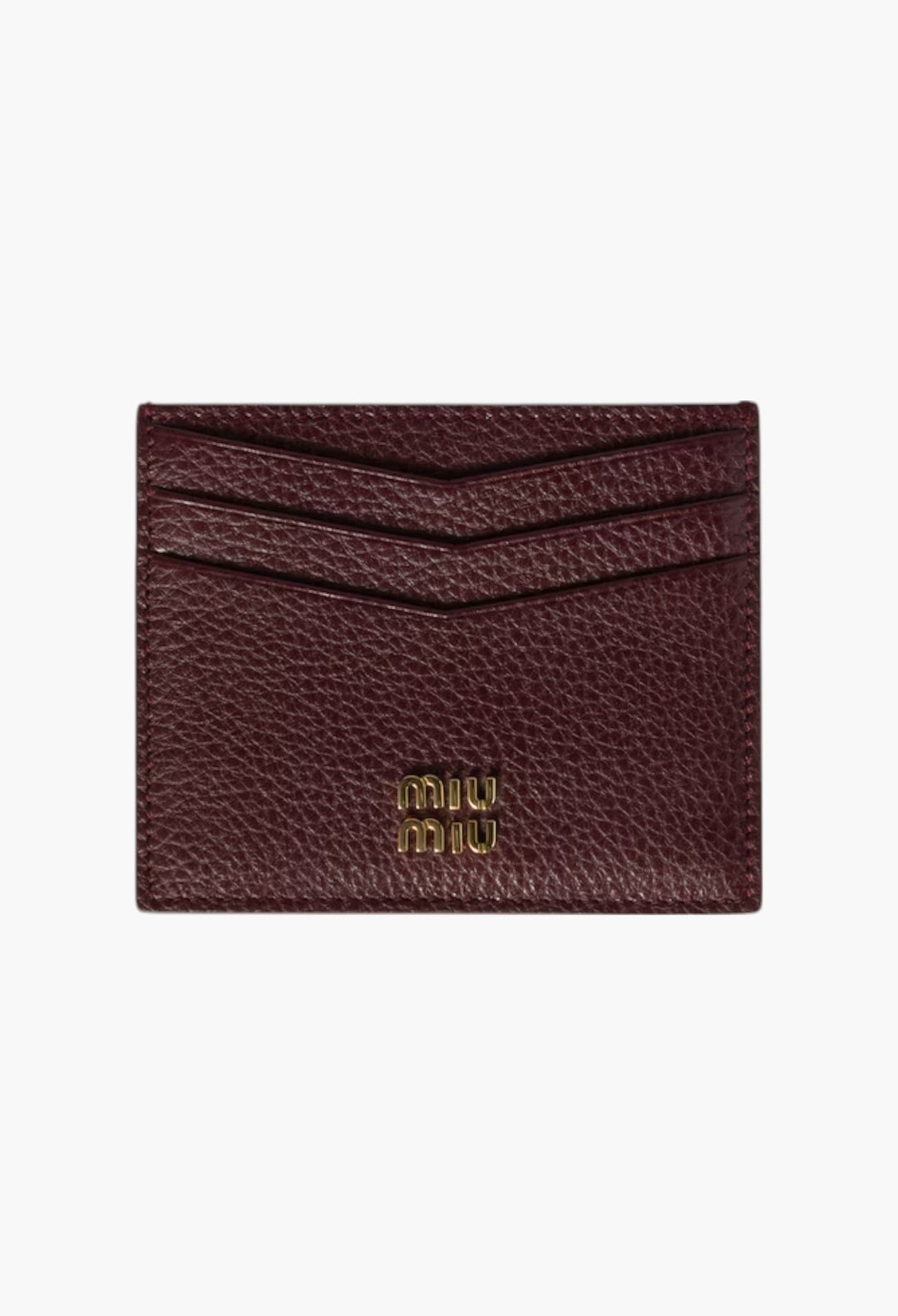 Burgundy - Leather Card Holder - GLAM MODA