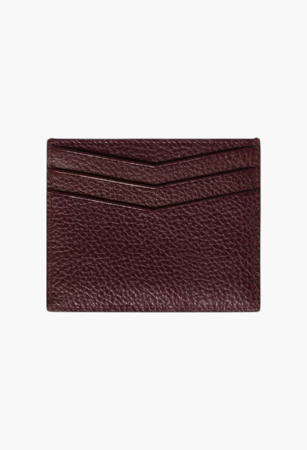 Burgundy - Leather Card Holder