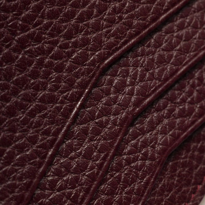 Burgundy - Leather Card Holder - GLAM MODA