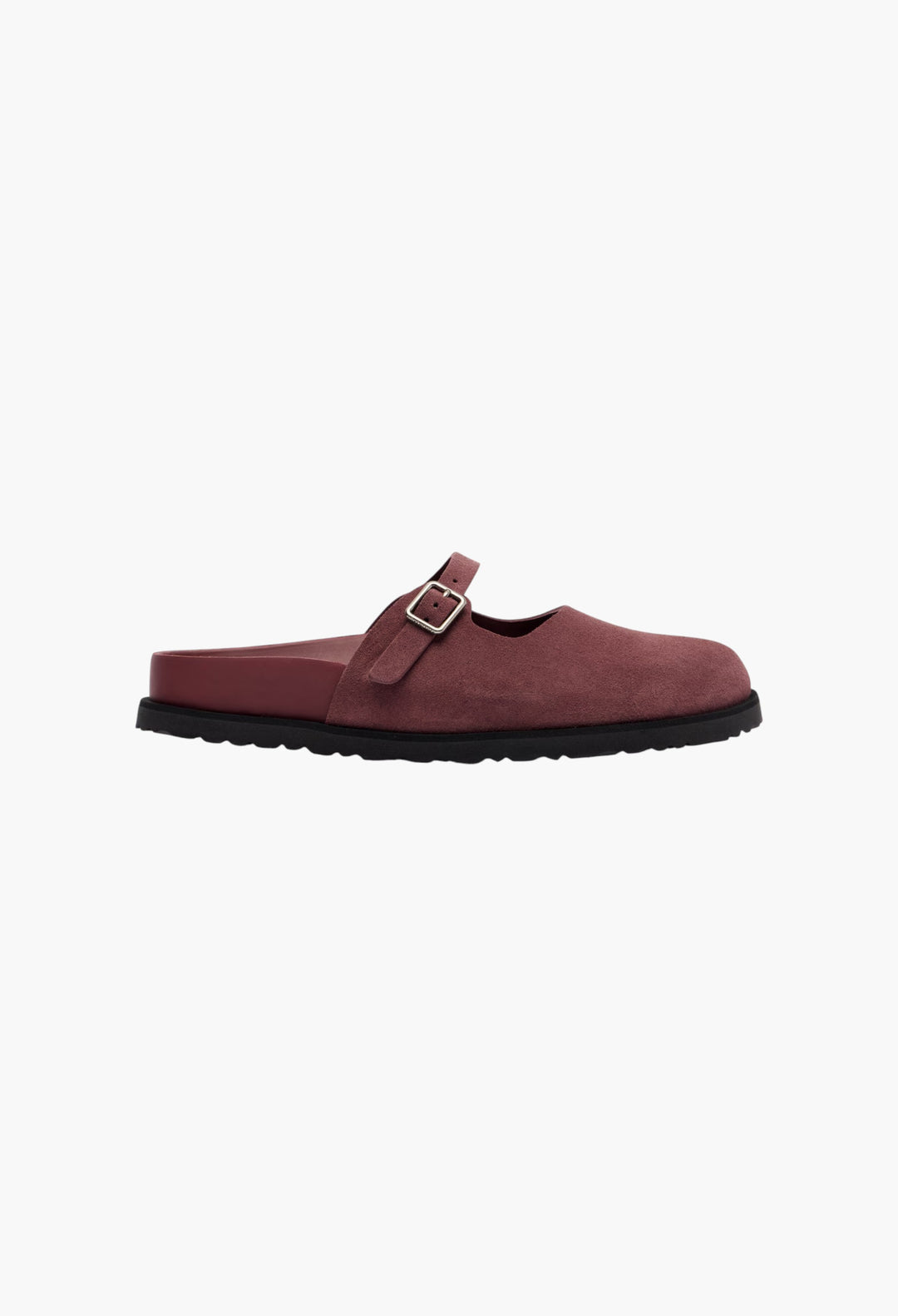 Burgundy - Maria Suede Clogs - GLAM MODA