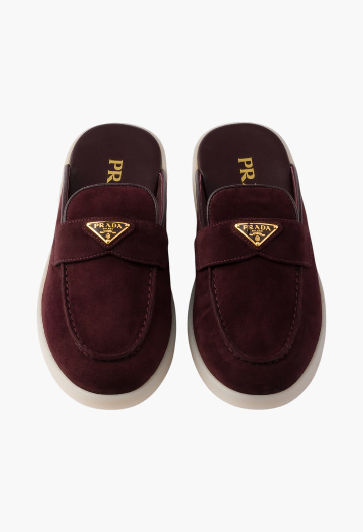 Burgundy - Suede Mules - GLAM MODA