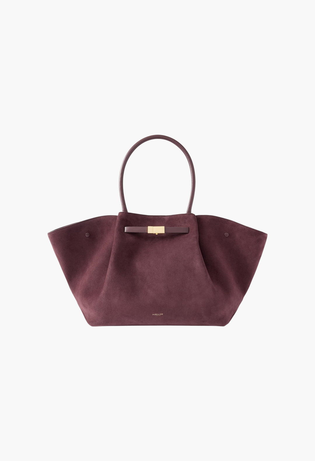 New York Large Leather-Trimmed Suede Tote - GLAM MODA