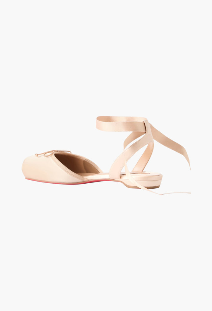 Cassia Bow-Detailed Grosgrain-Trimmed Satin Flats