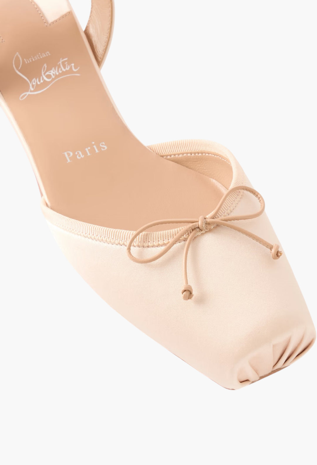 Cassia Bow-Detailed Grosgrain-Trimmed Satin Flats