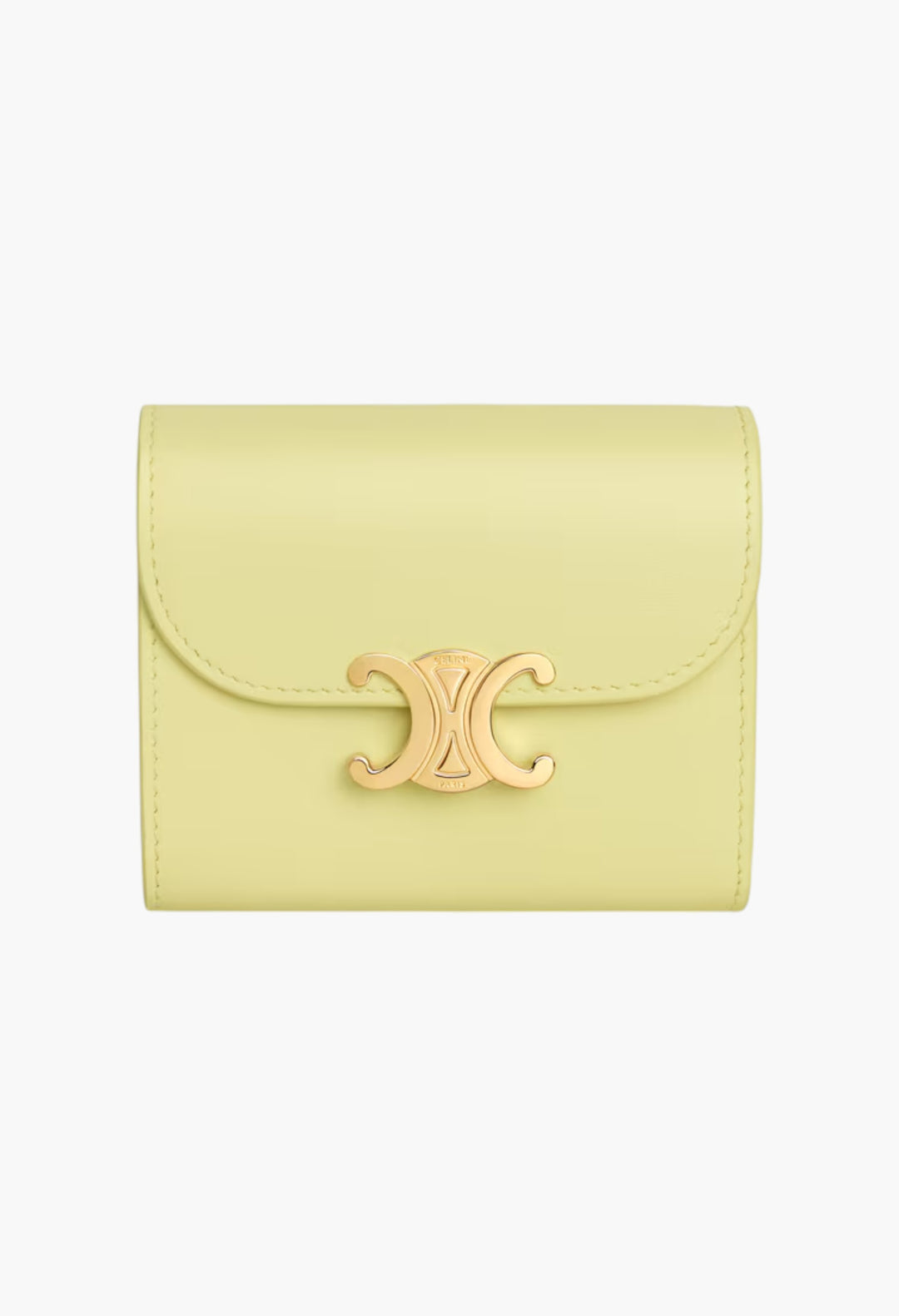 Small Flap Wallet Triomphe In Shiny Calfskin - GLAM MODA