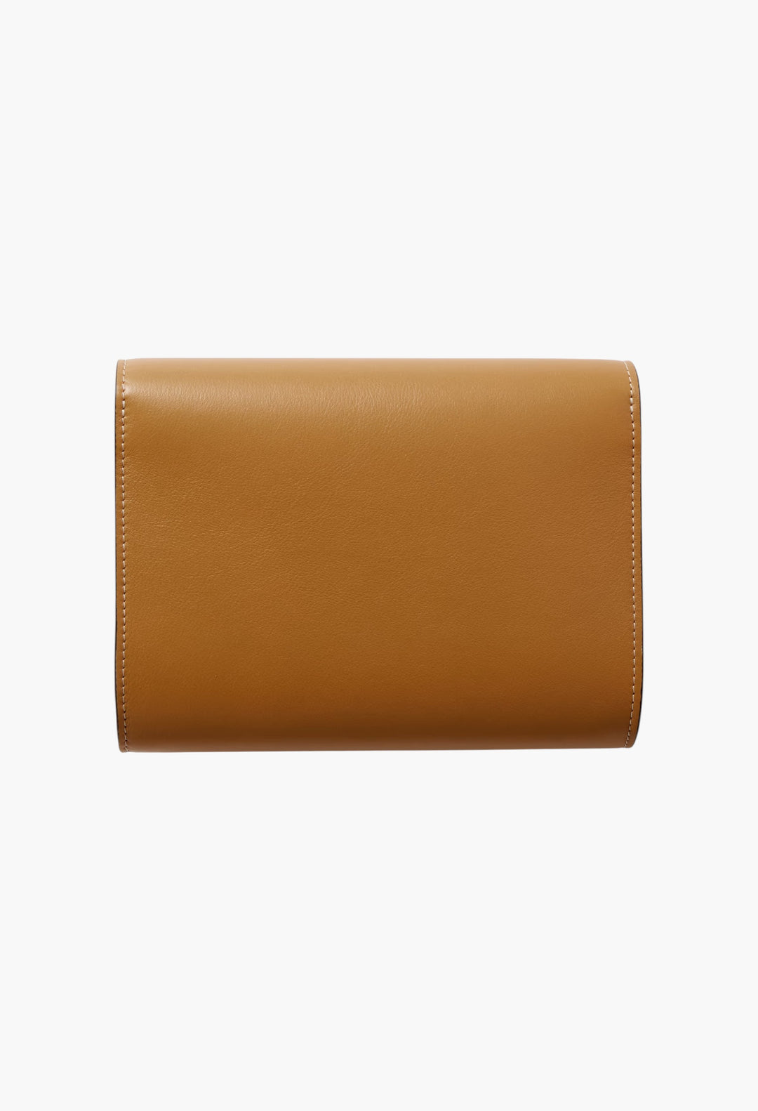 Camel - Leather Clutch - GLAM MODA