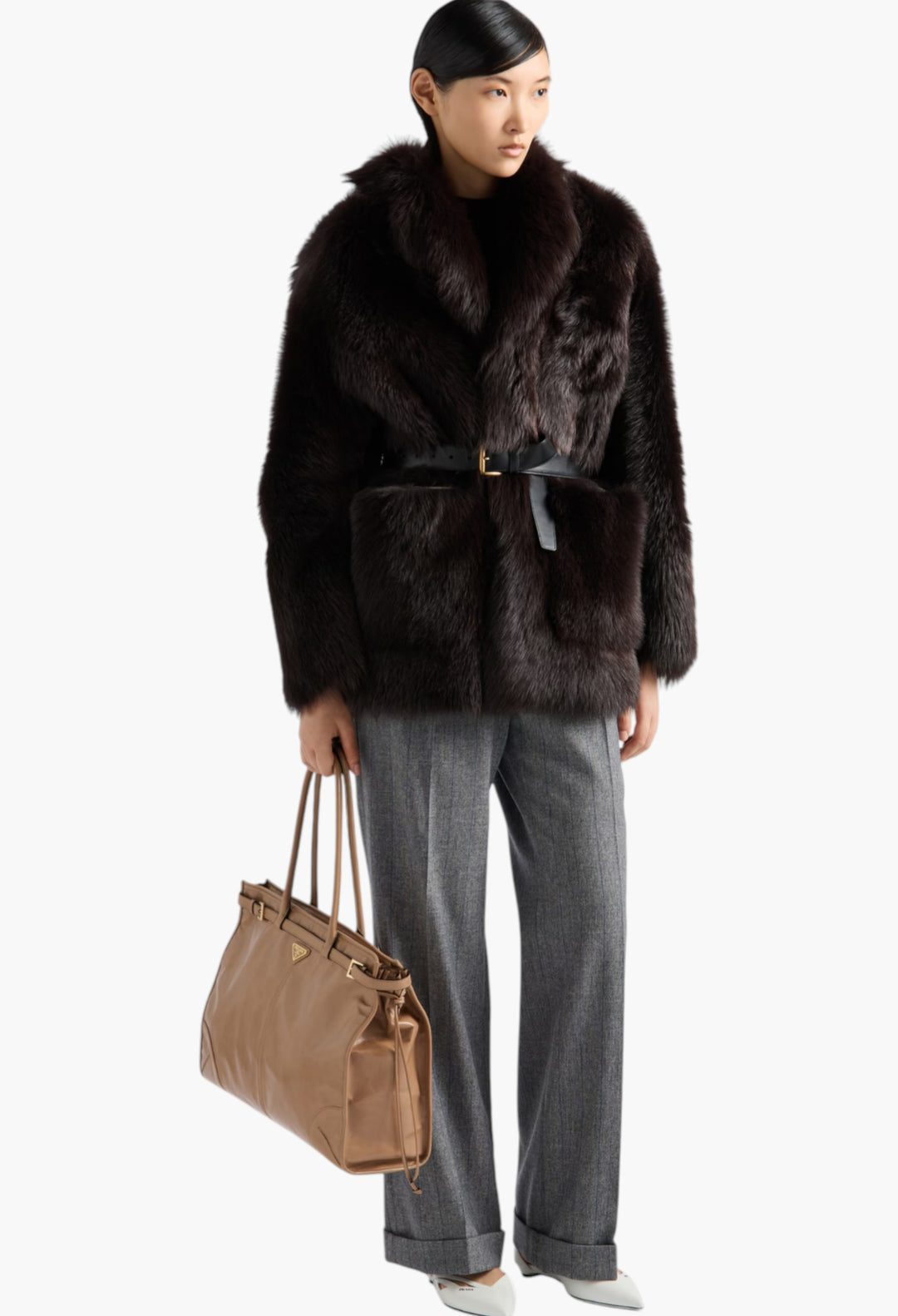 Cameo - Prada Bonnie Extra Large Leather Handbag - GLAM MODA