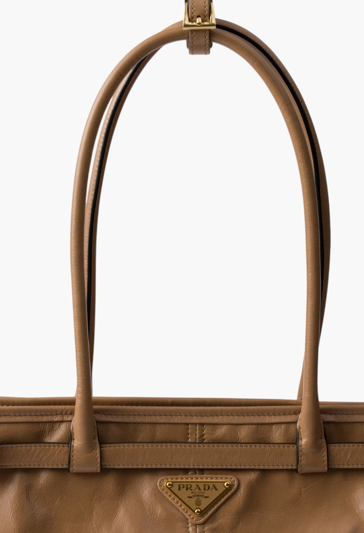 Cameo - Prada Bonnie Extra Large Leather Handbag - GLAM MODA