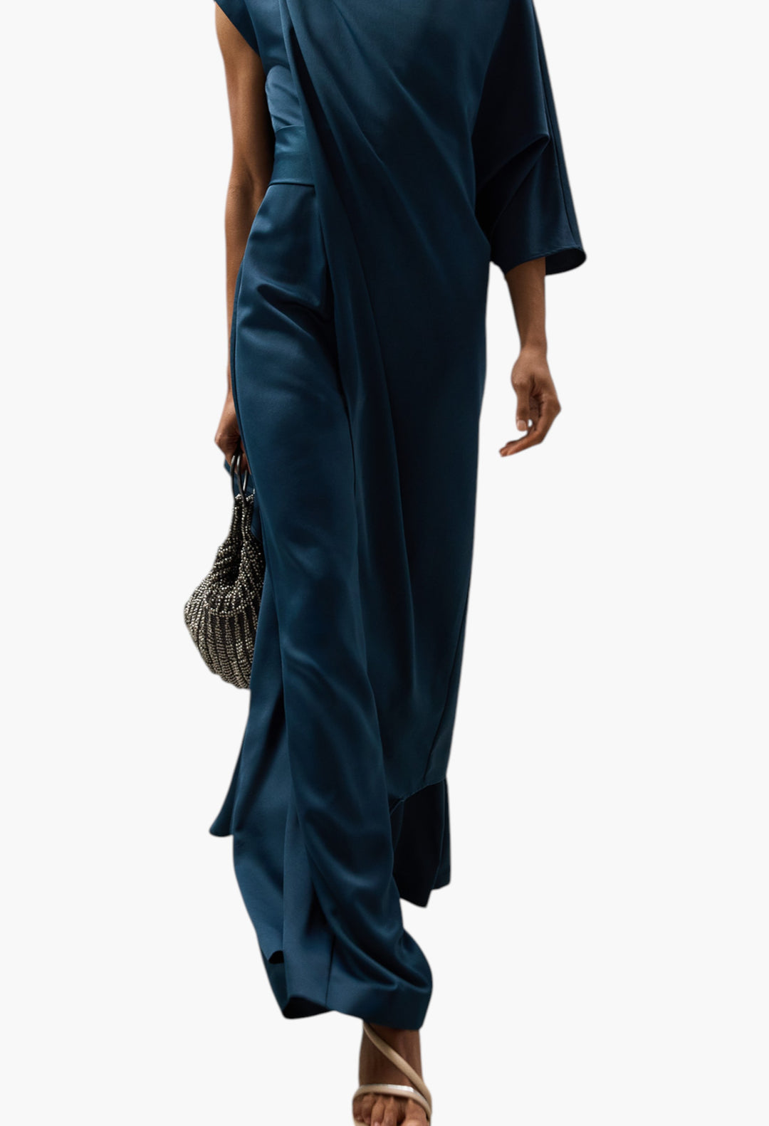 Canard Blue - Cape Long Jumpsuit Woman - GLAM MODA