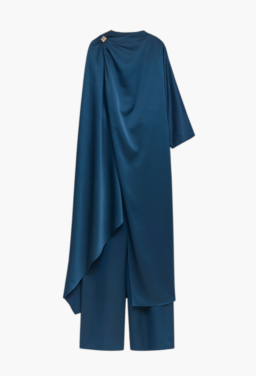Canard Blue - Cape Long Jumpsuit Woman - GLAM MODA