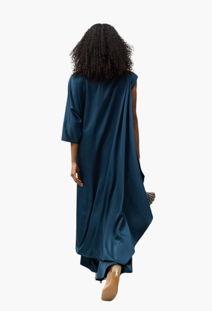 Canard Blue - Cape Long Jumpsuit Woman - GLAM MODA