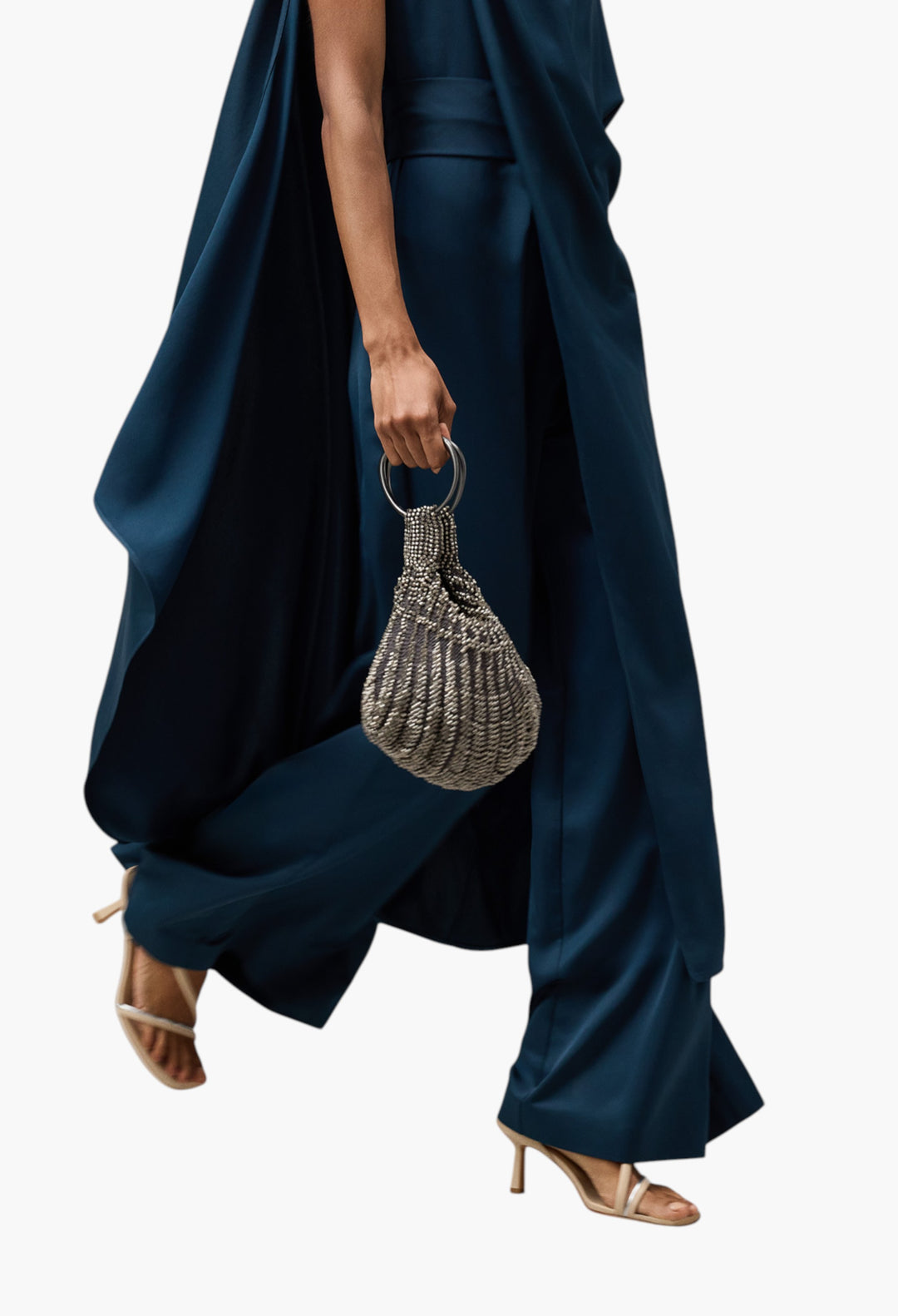Canard Blue - Cape Long Jumpsuit Woman - GLAM MODA