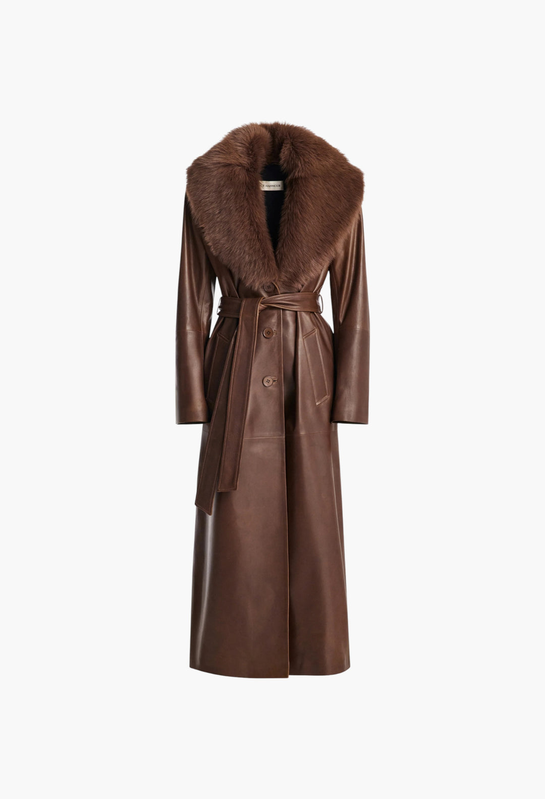 Dakota Glamorous Leather Coat - GLAM MODA