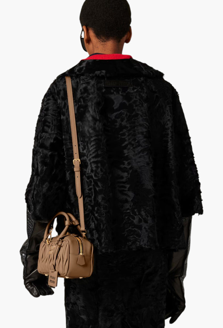 Caramel - Arcadie Matelassé Nappa Leather Bag - GLAM MODA