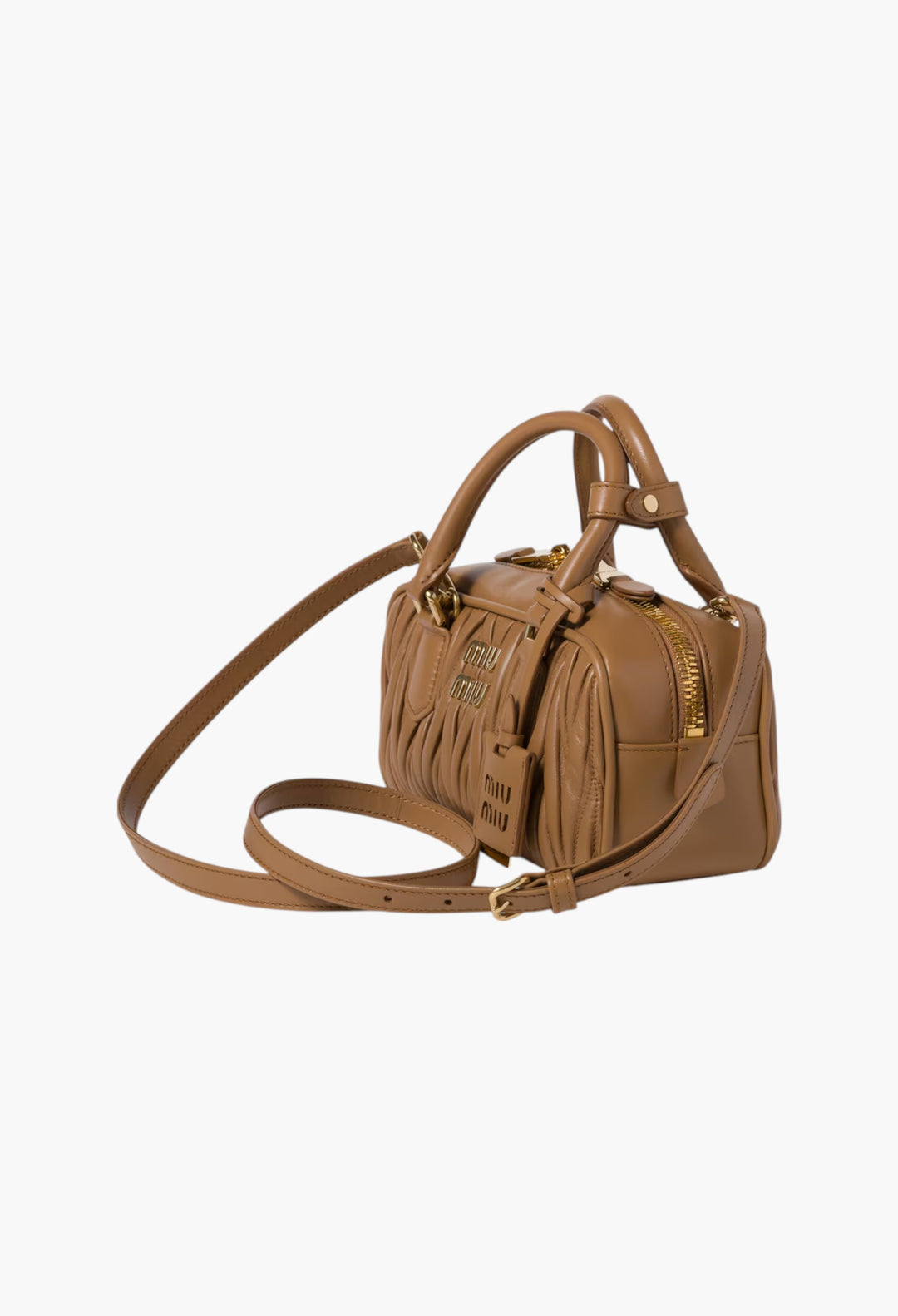 Caramel - Arcadie Matelassé Nappa Leather Bag - GLAM MODA
