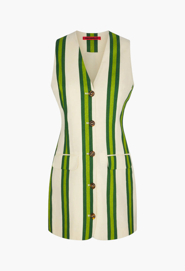 Carob Printed Linen Mini Dress
