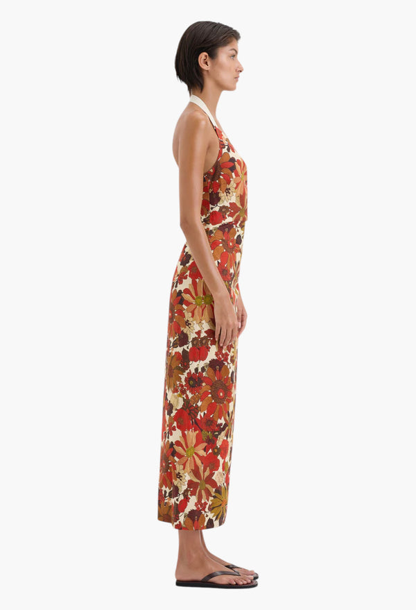 Castella Gathered Midi Dress