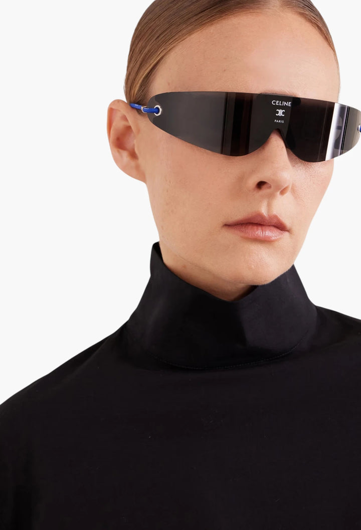 Runner shield-style injection sunglasses