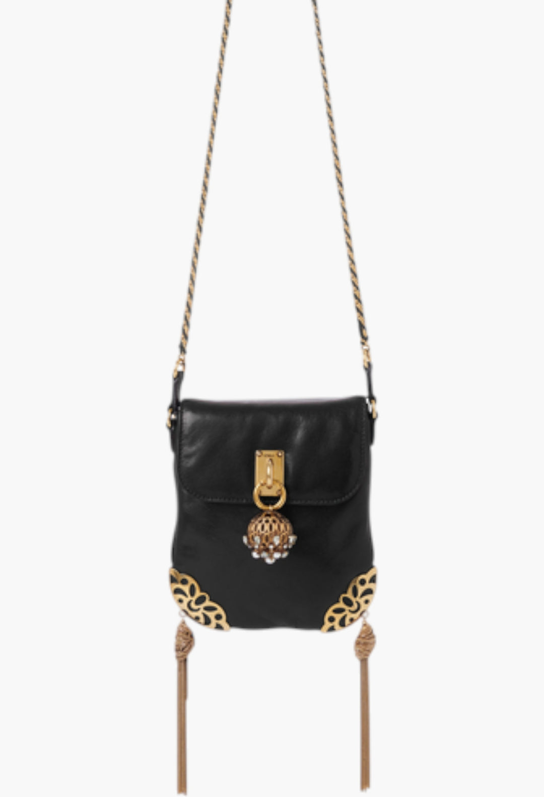 Château Treasures Chain Flap Bag In Grained Leather - GLAM MODA