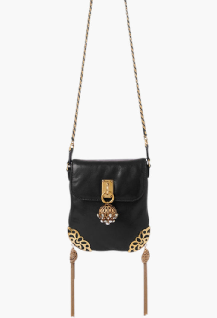 Château Treasures Chain Flap Bag In Grained Leather - GLAM MODA