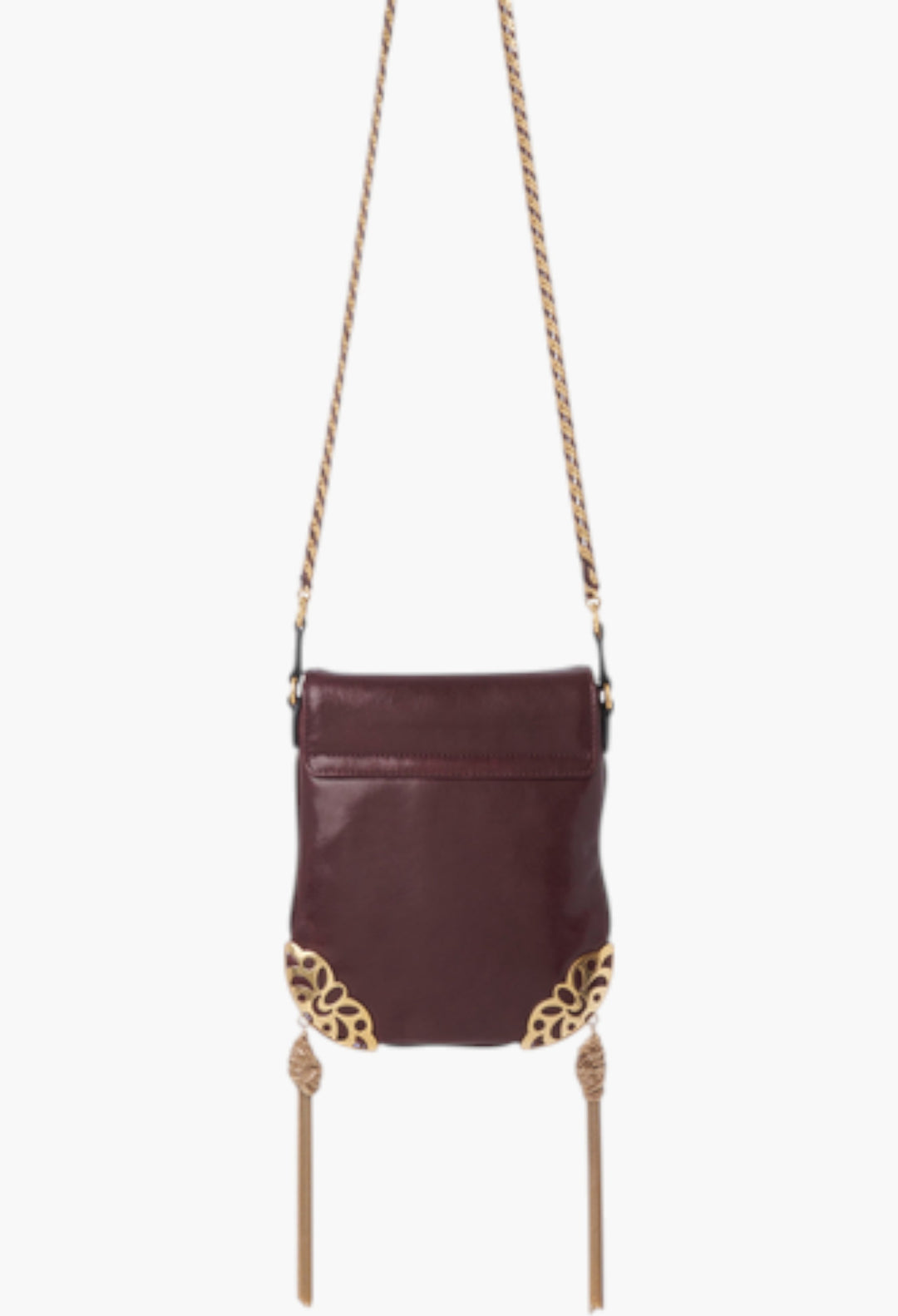 Château Treasures Chain Flap Bag In Grained Leather - GLAM MODA