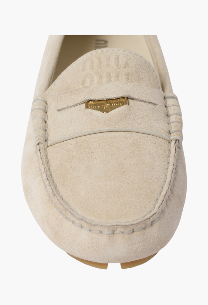 Chalk - Suede Driving Shoes - GLAM MODA