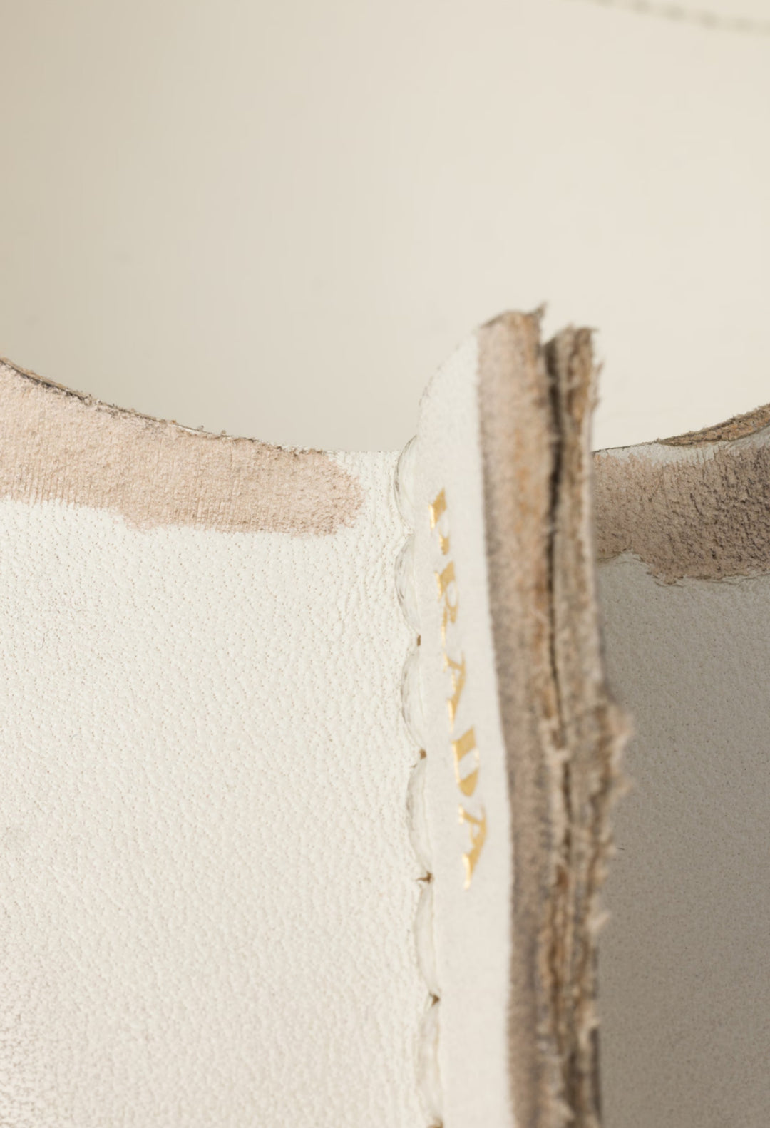 Chalk White - Antiqued Leather Pumps - GLAM MODA