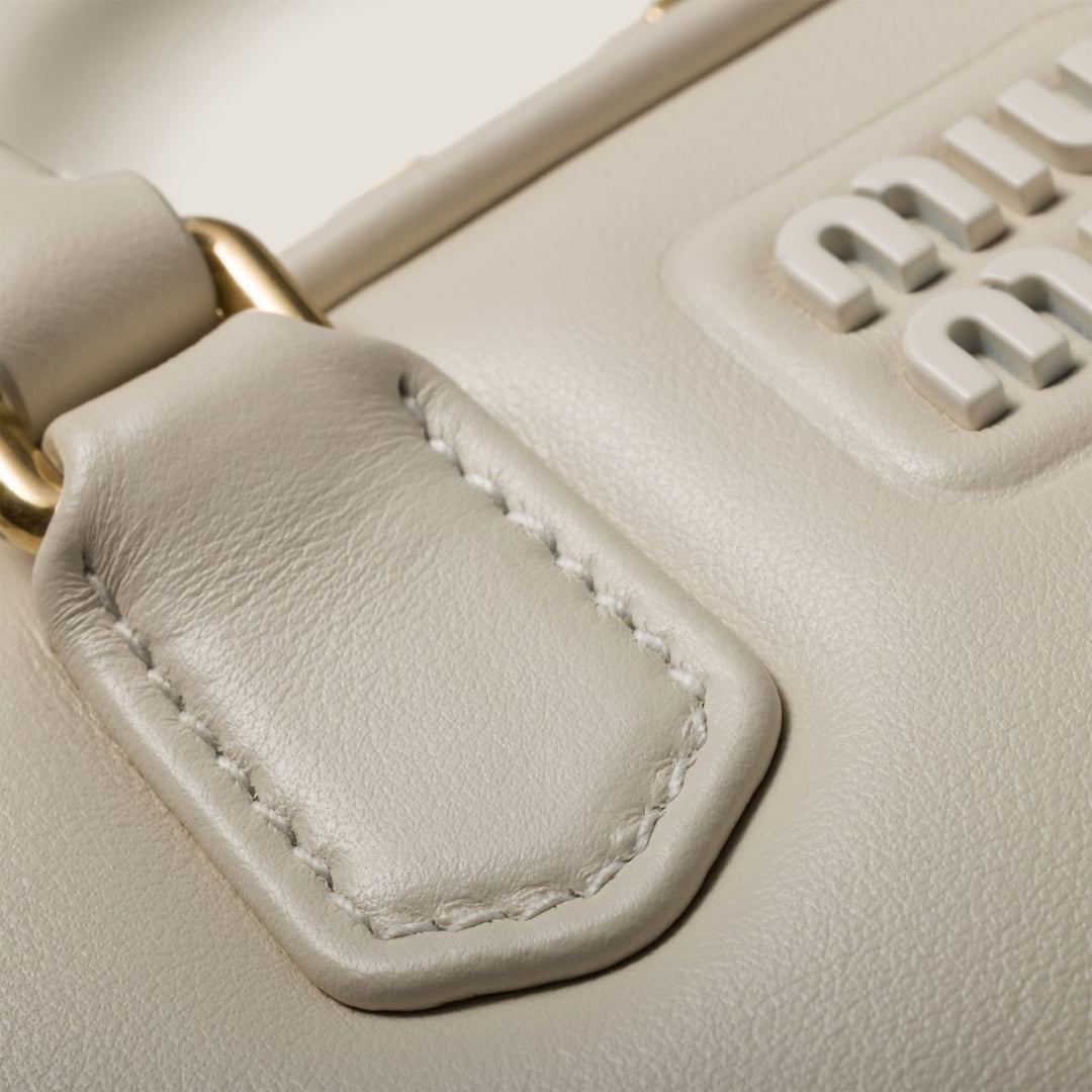 Chalk White - Arcadie Leather Mini-Bag - GLAM MODA