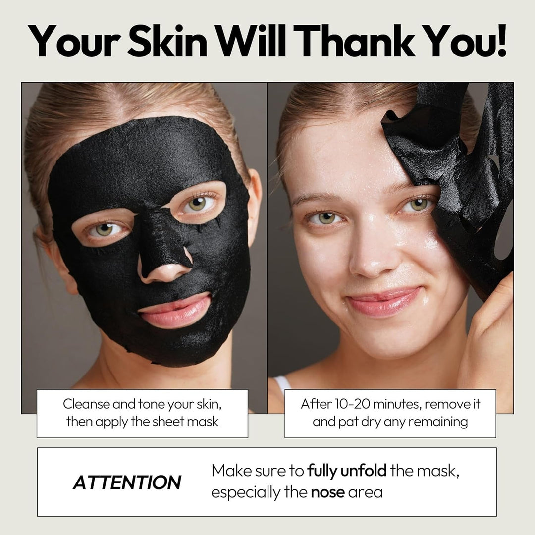 Charcoal - Lapcos Sheet Mask - GLAM MODA