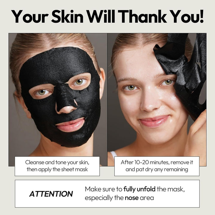 Charcoal - Lapcos Sheet Mask - GLAM MODA