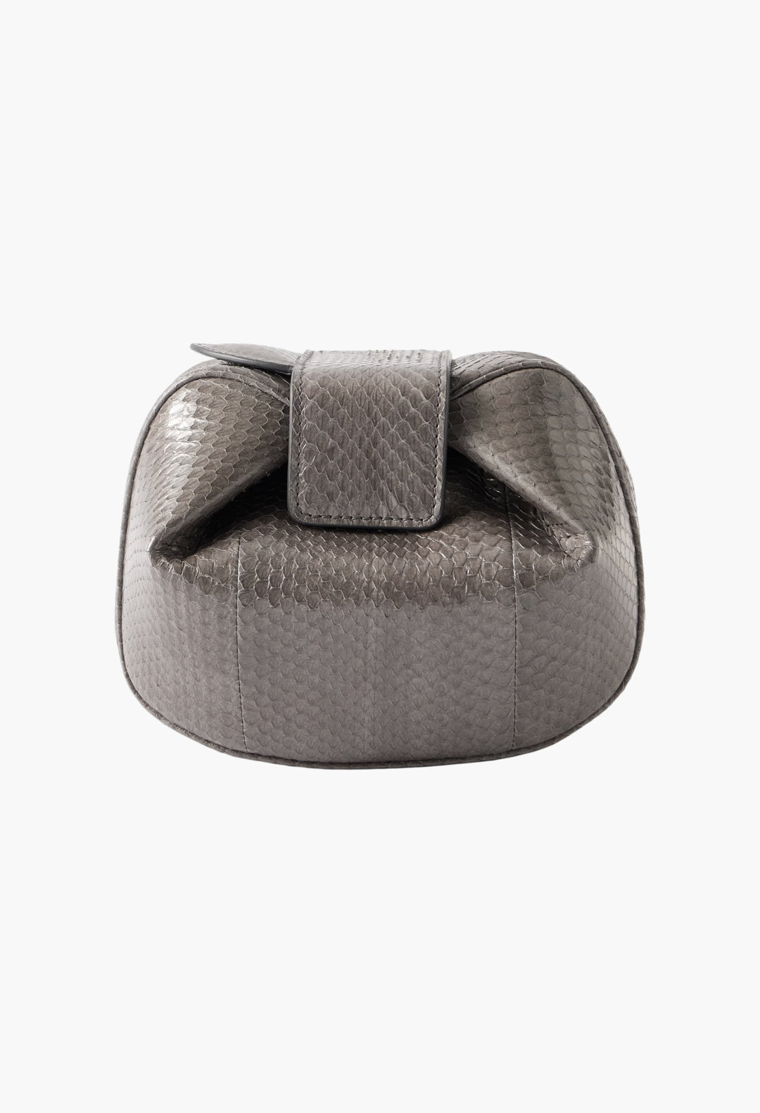 Soft Demi Snake-Effect Leather Clutch - GLAM MODA