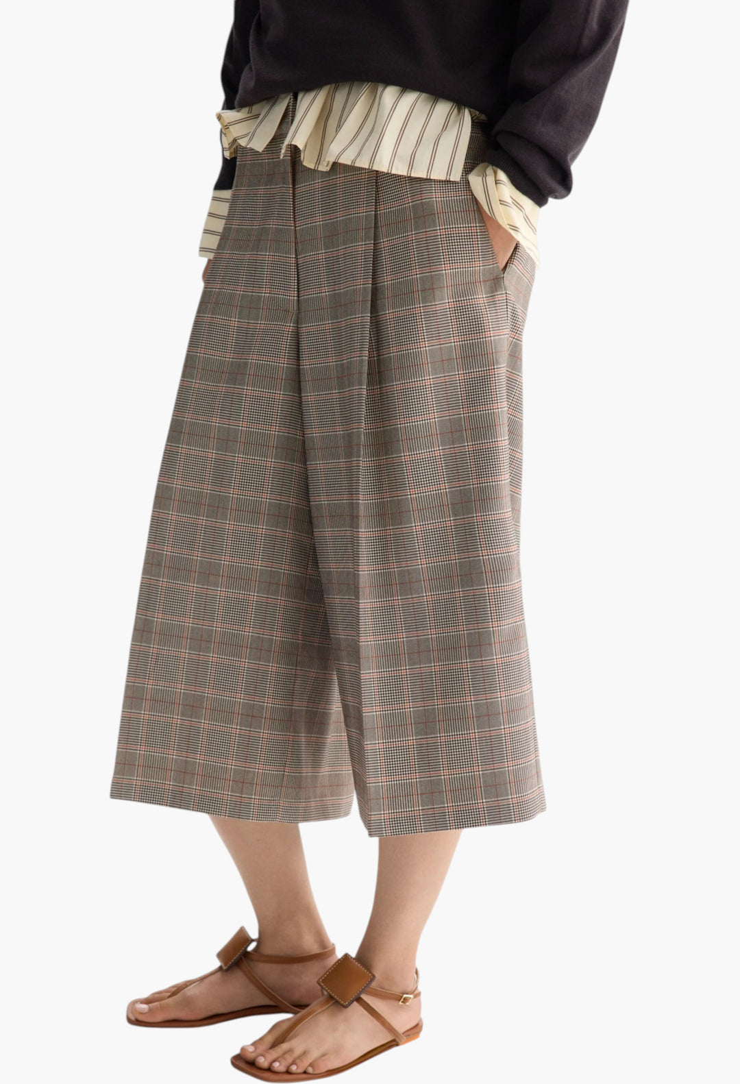 Chequered Bermuda Shorts - GLAM MODA