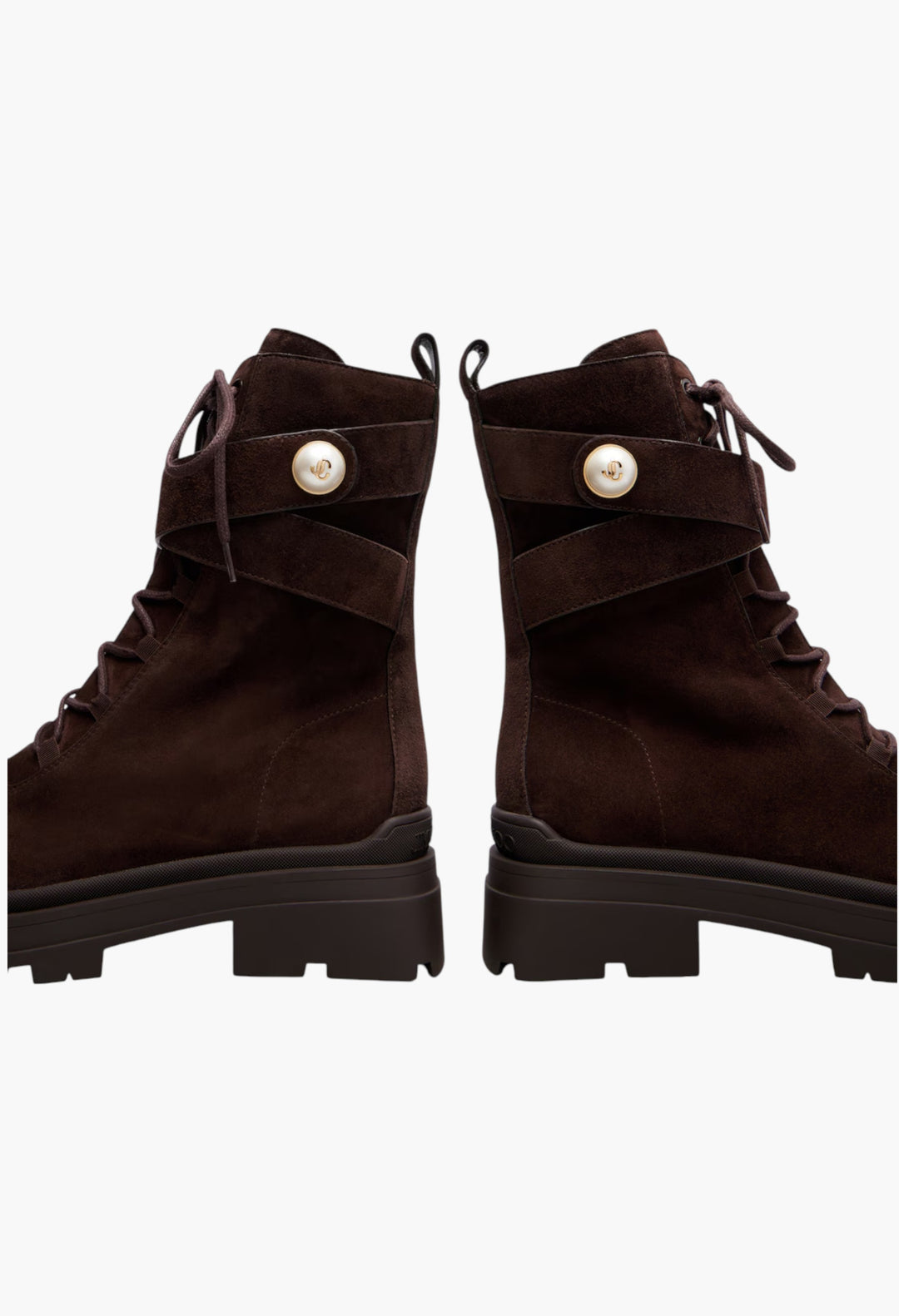 Chocolate - Noemi 45 Suede Combat Boots - GLAM MODA