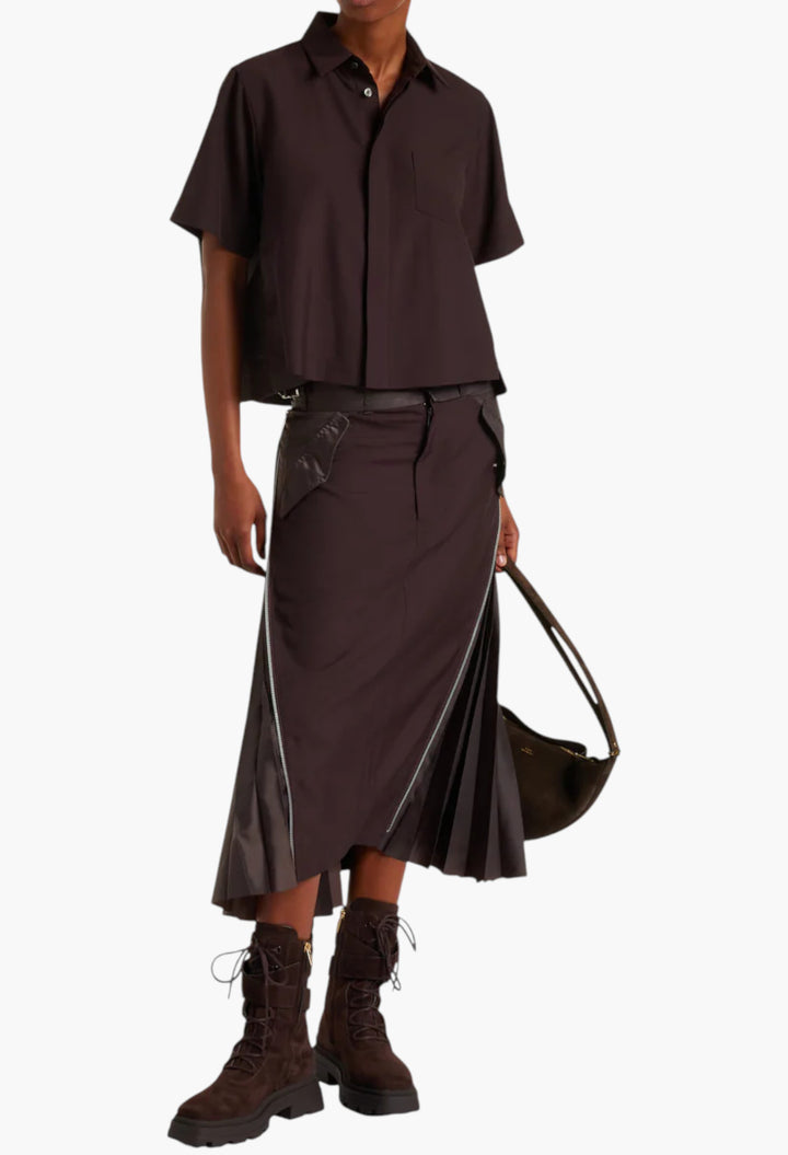 Chocolate - Noemi 45 Suede Combat Boots - GLAM MODA