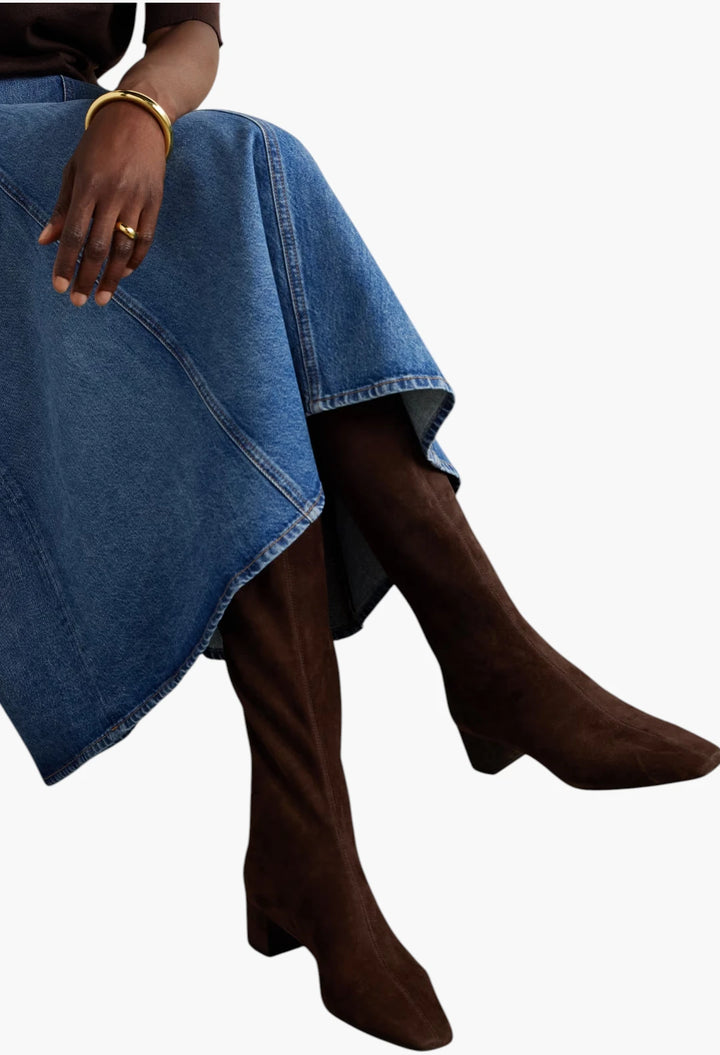 Saint Honoré 35 suede knee-boots
