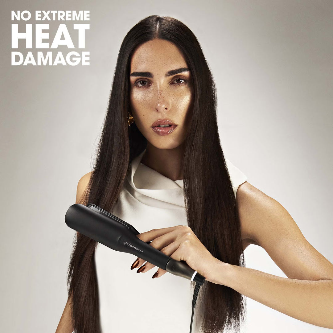 Chronos Max Wide Plate Hair Straightener Black - GLAM MODA
