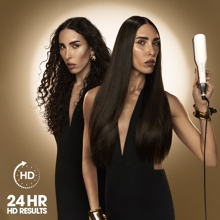 Chronos Max Wide Plate Hair Straightener White - GLAM MODA