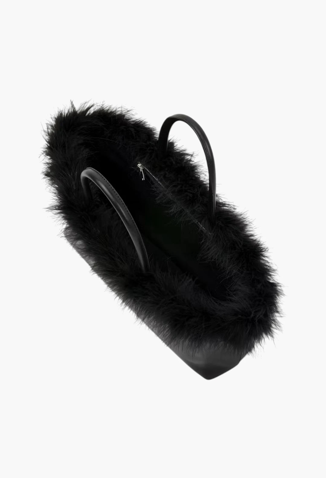 Shopper with Feathers Black